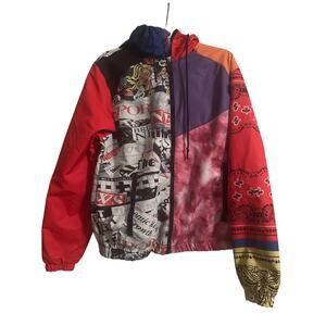 GUC Adult GS-115 Windbreaker Jacket Outerwear Hooded Full Zip Size Large